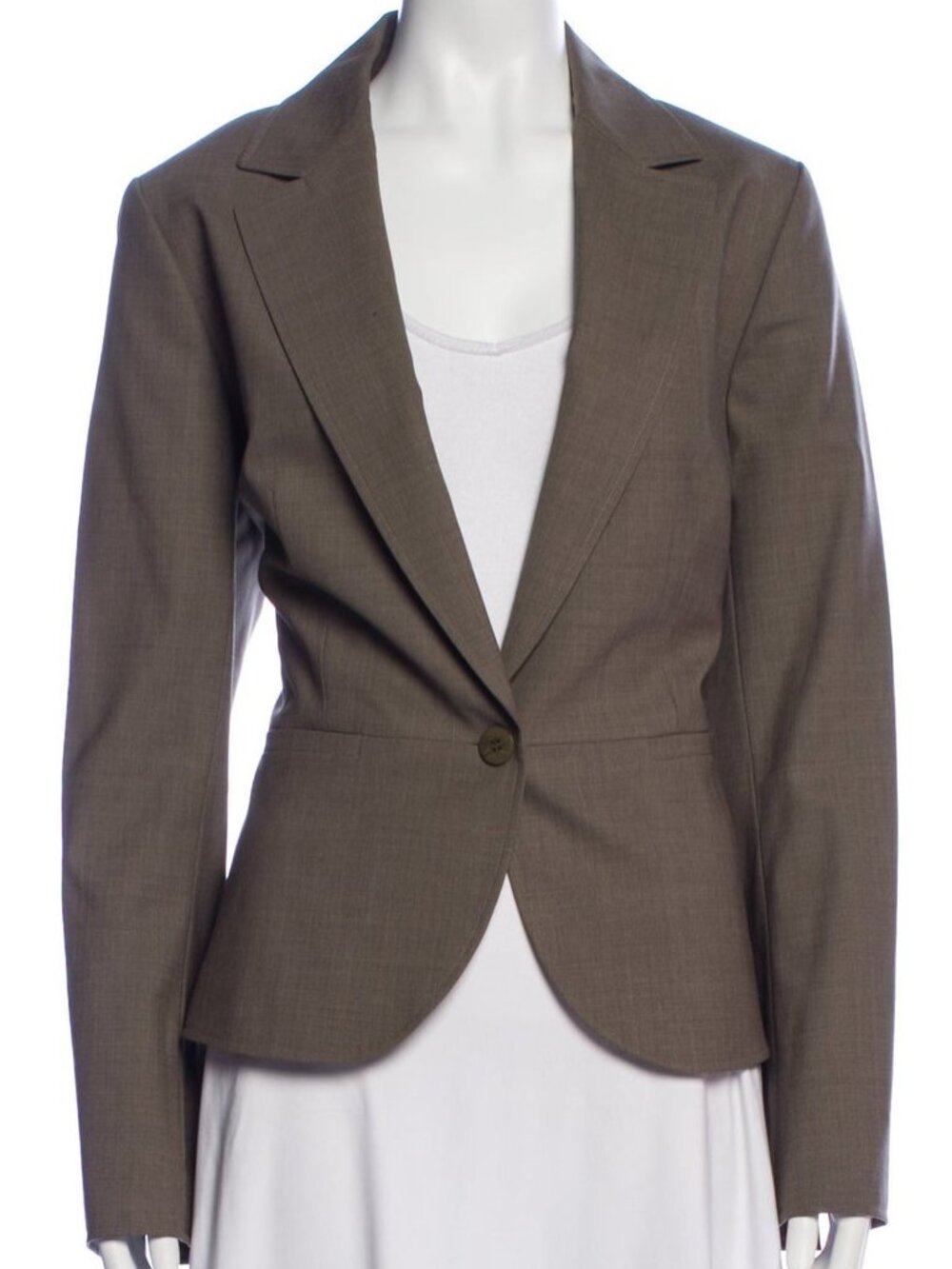 Lafayette 148 NY | Wool Brown Single Button Blazer 12